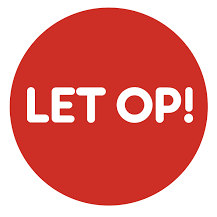 let op rood rond